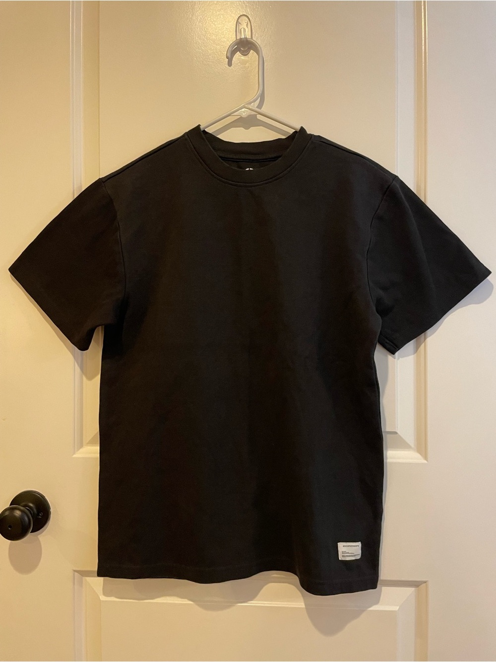 Men’s Black ENCRYPTED Short-Sleeve Crewneck Tee with Patch